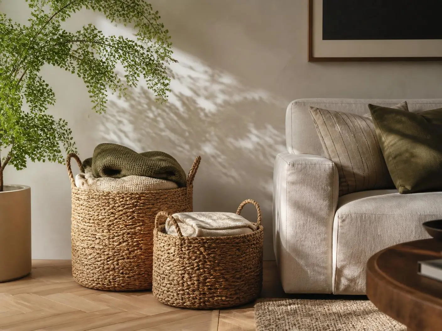 Baskets That Belong — cozy home decor styled in a calm interior