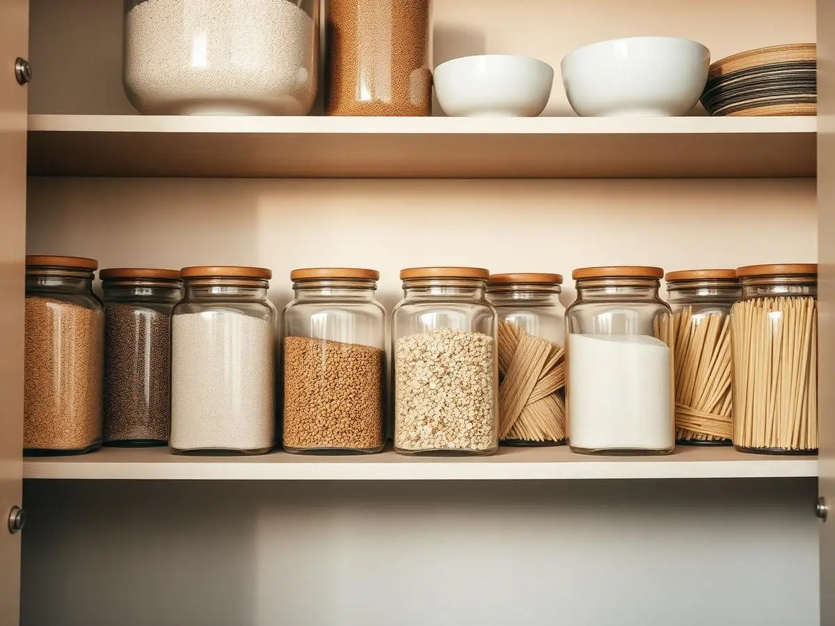 Glass Pantry Jars — A Cupboard Worth Opening, styled in a warm home interior